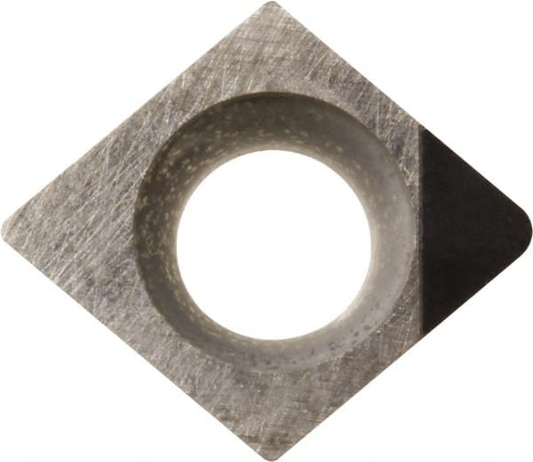 Kyocera - CCGW32.52 Grade KPD001 Polycrystalline Diamond (PCD) Turning Insert - Uncoated, 80° Diamond, 3/8" Inscr Circle, 5/32" Thick, 1/32" Corner Radius - Exact Tooling