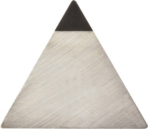 Kyocera - TPG221 Grade KPD001 Polycrystalline Diamond (PCD) Turning Insert - Uncoated, 60° Triangle, 1/4" Inscr Circle, 1/8" Thick, 1/64" Corner Radius - Exact Tooling
