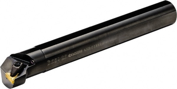 Kyocera - 32mm Min Bore Diam, 200mm OAL, 25mm Shank Diam, A-DTFN Indexable Boring Bar - 42mm Max Bore Depth, TN..G 1204.., TNGA 1204.., TNGG 1204.., TNMA 1204.., TNMG 1204.., TNMM 1204.. Insert, Screw Clamping Holding Method - Exact Tooling