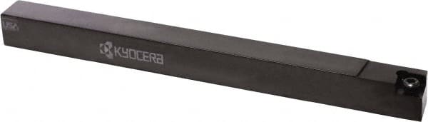 Kyocera - SCAC, Right Hand Cut, 90° Lead Angle, 1/2" Shank Height x 1/2" Shank Width, Neutral Rake Indexable Turning Toolholder - 6" OAL, CC.. Insert Compatibility, Series SCAC - Exact Tooling