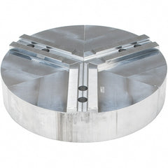 Abbott Workholding Products - 15" Max Chuck Capacity, 1.5mm x 60° Serrated Interface, Round Soft Lathe Chuck Jaw - 3 Jaw, Aluminum, 1.6929" Btw Mount Hole Ctrs, 15" Wide, 3" High, 20mm Fastener - Exact Tooling