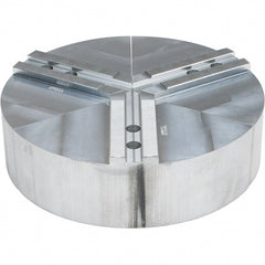 Abbott Workholding Products - 15" Max Chuck Capacity, 1.5mm x 60° Serrated Interface, Round Soft Lathe Chuck Jaw - 3 Jaw, Aluminum, 1.6929" Btw Mount Hole Ctrs, 15" Wide, 4" High, 20mm Fastener - Exact Tooling