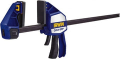 Irwin - 24" Capacity, 3-5/8" Throat Depth Carbon Steel Bar Clamp - 600 Lb Clamping Pressure, 835.03mm Max Spread - Exact Tooling