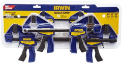 Irwin - 12" Capacity, 2-7/16" Throat Depth Carbon Steel Bar Clamp - Lb Clamping Pressure - Exact Tooling