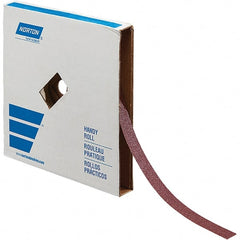 Norton - 1" x 50 Yd 120 Grit Aluminum Oxide Shop Roll - J Weighted Backing - Exact Tooling