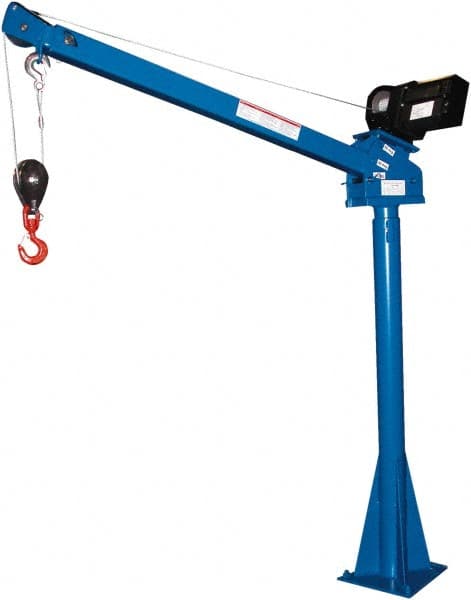 Vestil - 2,000 Lb Load Capacity, Steel Winch Operated Crane - 5' 17/64" Span - Exact Tooling