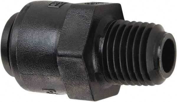 Parker - 1/4" Kynar Check Valve - Inline, Push-to-Connect x MNPT, 300 WOG - Exact Tooling