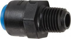 Parker - 1/4" Kynar Check Valve - Inline, Push-to-Connect x MNPT, 300 WOG - Exact Tooling