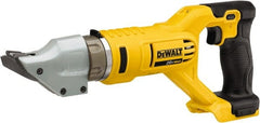 DeWALT - 2,500 SPM, 20 Volt, Pistol Grip Handle, Handheld Cordless Shear - 14 Gauge (Steel) & 16 Gauge (Stainless Steel) Cutting Capacity - Exact Tooling