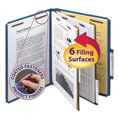 SMEAD - File Folders, Expansion Folders & Hanging Files Folder/File Type: Classification Folders with Tob Tab Fastener Color: Blue - Exact Tooling