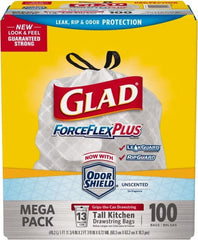 Glad - Pack of (100) 13 Gal 0.9 mil Household/Office Trash Bags - Exact Tooling