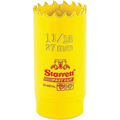 Starrett - 1-1/16" Diam, 1-5/8" Cutting Depth, Hole Saw - High Speed Steel Saw, Toothed Edge - Exact Tooling