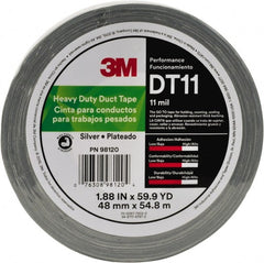 3M - 2" x 32m Black Duct Tape - 17 mil, Rubber Adhesive, Polyethylene Film Backing, Series DT17 - Exact Tooling