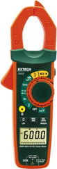 Extech - EX655, CAT III, Digital True RMS Auto Ranging Clamp Meter with 1.18" Clamp On Jaws - 750 VAC, 1000 VDC, 600 AC/DC Amps, Measures Voltage, Capacitance, Current, Frequency, Resistance, Temperature - Exact Tooling