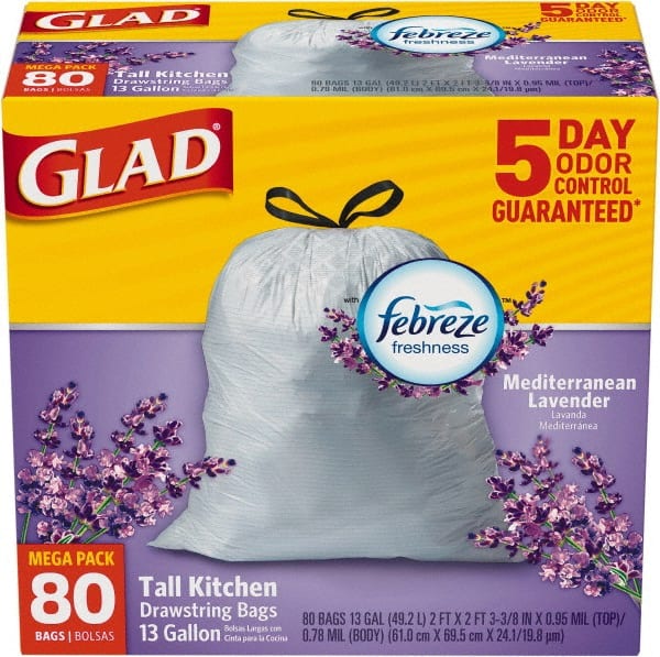 Glad - Pack of (80) 13 Gal 0.95 mil Household/Office Trash Bags - Exact Tooling