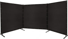 Steiner - 6' Wide x 6' High, Vinyl Laminated Polyester Portable Welding Screen - Black - Exact Tooling