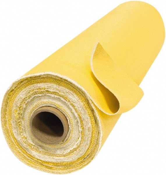 Steiner - 6' Wide x 0.05" Thick Acrylic Coated Fiberglass Welding Blanket - Gold, Grommet - Exact Tooling