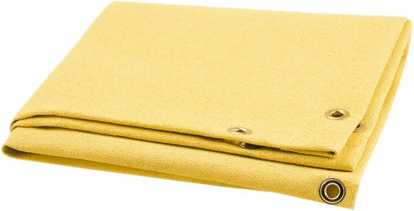 Steiner - 4' High x 3' Wide x 0.05" Thick Acrylic Coated Fiberglass Welding Blanket - Gold, Grommet - Exact Tooling