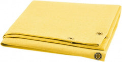 Steiner - 10' High x 10' Wide x 0.035" Thick Acrylic Coated Fiberglass Welding Blanket - Gold, Grommet - Exact Tooling