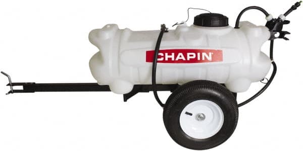 Chapin - 15 Gal Tow Behind Sprayer - Polyethylene Tank, 15' Reinforced Hose with Brass Wand - Exact Tooling