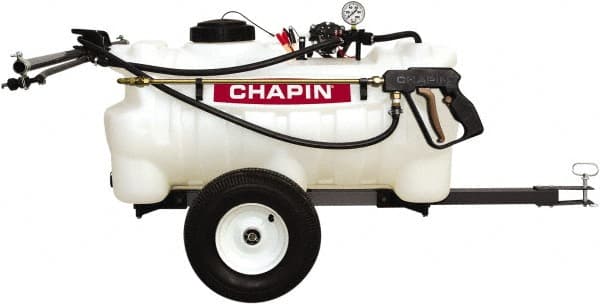 Chapin - 25 Gal Tow Behind Sprayer - Polyethylene Tank, 15' Reinforced Hose with Brass Wand - Exact Tooling