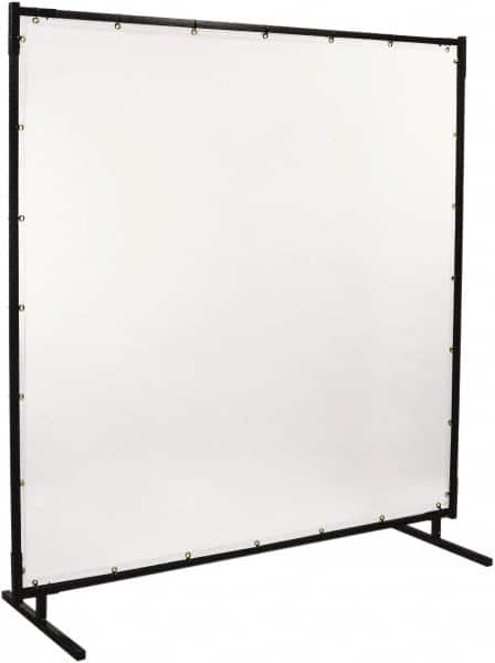 Steiner - 6' Wide x 6' High, 16mm Thickness, Vinyl Portable Welding Screen - Clear - Exact Tooling