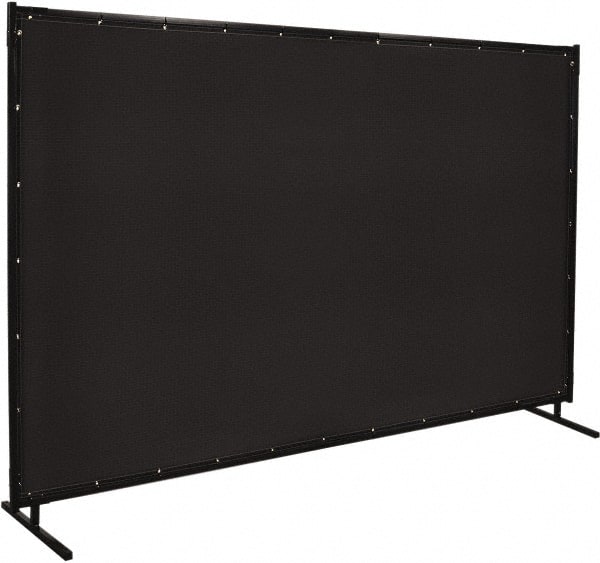 Steiner - 6' Wide x 10' High, Vinyl Laminated Polyester Portable Welding Screen - Black - Exact Tooling