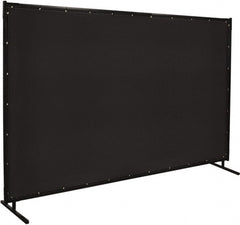 Steiner - 6' Wide x 10' High, Vinyl Laminated Polyester Portable Welding Screen - Black - Exact Tooling