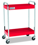 Red Service Cart with 2 Shelves - Exact Tooling