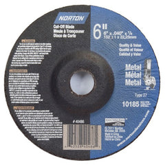 6″ × 0.045″ × 7/8″ Norton Metal Non-Woven Depressed Center Wheel Type 27 - Exact Tooling