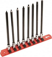 Wiha - 8 Piece 1/4" Drive Inch Hex Bit Socket Set - 3/32 to 1/4" Hex - Exact Tooling