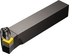 Sandvik Coromant - DSKN, Left Hand Cut, 15° Lead Angle, 1" Shank Height x 1" Shank Width, Negative Rake Indexable Turning Toolholder - 6" OAL, SNMG 12 04 08 Insert Compatibility, Series T-Max P - Exact Tooling