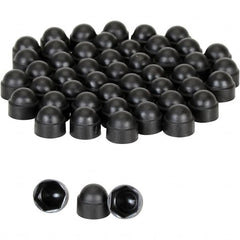 Vestil - 9/16" Bollard Cap - Black, Plastic, Smooth Surface - Exact Tooling