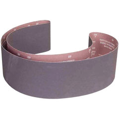 Norton - 6" Wide x 89" OAL, 60 Grit, Aluminum Oxide Abrasive Belt - Aluminum Oxide, Coated, X Weighted Cloth Backing - Exact Tooling