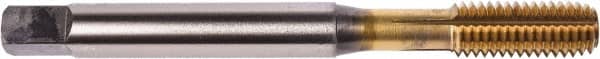 Union Butterfield - M12x1.75 Metric Coarse 6H Modified Bottoming Thread Forming Tap - Powdered Metal High Speed Steel, TiN Finish, 110mm OAL, 24mm Thread Length, Right Hand Thread, Series 1697AP - Exact Tooling