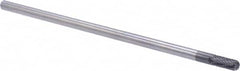 M.A. Ford - 1/4" Cut Diam, 1/4" Shank Diam, Cylinder with Radius Head Double Cut Burr - Carbide, Radius End, 5/8" LOC, 6-5/8" OAL - Exact Tooling