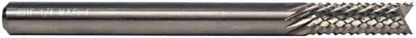 M.A. Ford - 5mm Diam, Fishtail Point End, Solid Carbide Diamond Pattern Router Bit - 51mm OAL - Exact Tooling