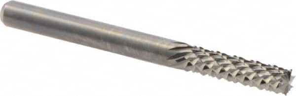 M.A. Ford - 1/8" Diam, 1/2" LOC, Burr End, Solid Carbide Diamond Pattern Router Bit - 1-1/2" OAL, 1/8" Shank Diam - Exact Tooling