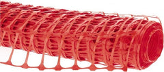 PRO-SAFE - 100' Long x 4' High, Orange Reusable Safety Fence - 1-15/32" x 1-15/32" Mesh - Exact Tooling
