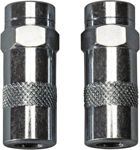 Milwaukee Tool - 10,000 Operating psi, 1/8 Thread, Grease Gun Coupler - NPT Thread - Exact Tooling