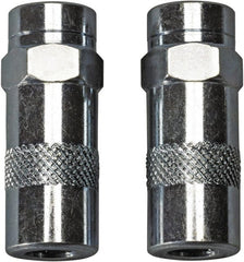 Milwaukee Tool - 10,000 Operating psi, 1/8 Thread, Grease Gun Coupler - NPT Thread - Exact Tooling