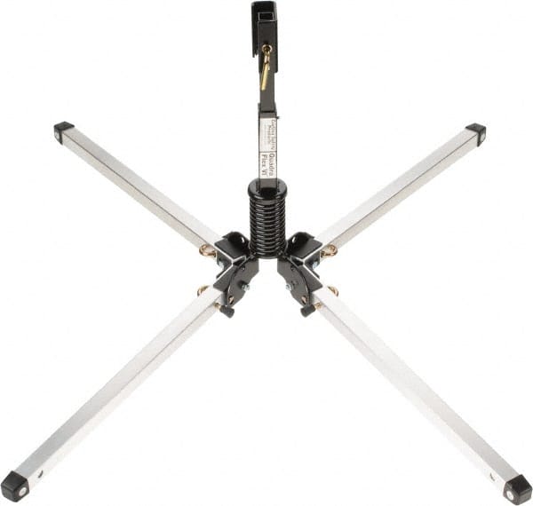 PRO-SAFE - 4' High, Roll-Up Traffic Sign Stand Kit - Aluminum/Steel, Compatible with 48" High x 48" Wide Signs, Silver & Black - Exact Tooling