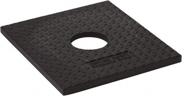 PRO-SAFE - 17-1/2 & 15-1/2" Wide x 1-1/4" High Rubber Trim Line Channelizer Base - 10 Lb, Black - Exact Tooling