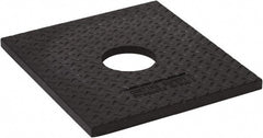 PRO-SAFE - 17-1/2 & 15-1/2" Wide x 1-1/4" High Rubber Trim Line Channelizer Base - 10 Lb, Black - Exact Tooling
