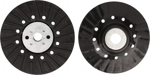 Tru-Maxx - 5" Diam Locking Nut Disc Backing Pad - Hard Density, 12,500 RPM - Exact Tooling