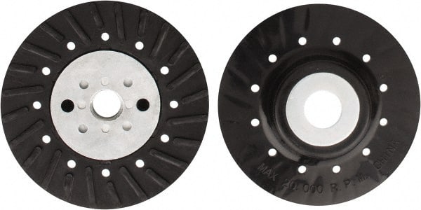 Tru-Maxx - 4" Diam Locking Nut Disc Backing Pad - Hard Density, 15,300 RPM - Exact Tooling