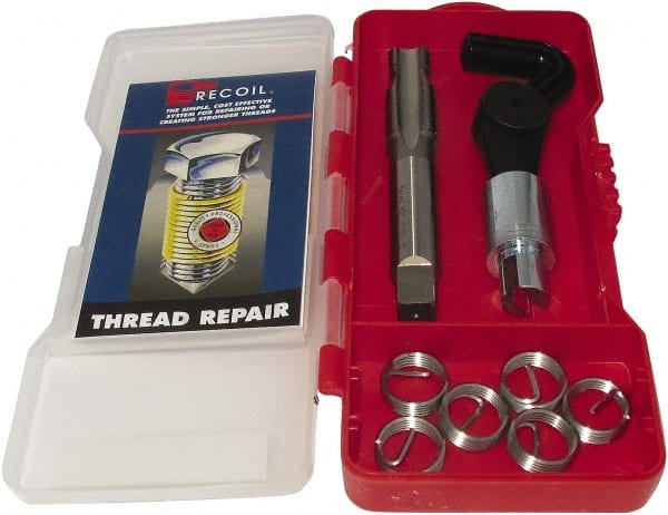 Recoil - 6 Inserts, M14x1.25 - M14x1.25 Internal Thread, M14x1.25, Stainless Steel, Thread Repair Kit - Includes Installation Tool and Tap - Exact Tooling
