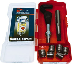 Recoil - 6 Inserts, 3/8-18 - 3/8-18 Internal Thread, 3/8-18, Stainless Steel, Thread Repair Kit - Includes Installation Tool and Tap - Exact Tooling