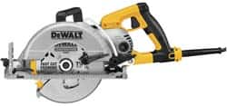 DeWALT - 15 Amps, 7-1/4" Blade Diam, 4,800 RPM, Electric Circular Saw - 120 Volts, 5/8" Arbor Hole, Left Blade - Exact Tooling
