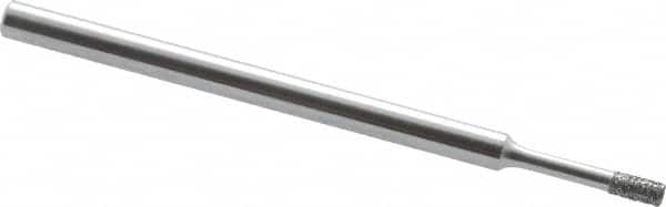 Strauss - 0.157" Head Thickness CBN Grinding Pin - 1/8" Shank Diam x 2" Shank Length, Fine Grade, 120 Grit - Exact Tooling